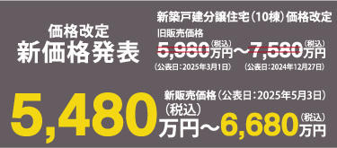 価格改定新価格発表